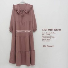 LIVI-023 LIVI Midi Dress Crinkle Airflow